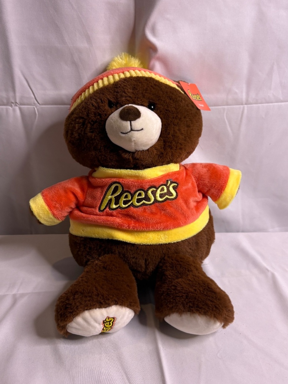 NEW Reese's Peanut Butter Cup Teddy Bear w/ Large Hat Plush Stuffed Animal